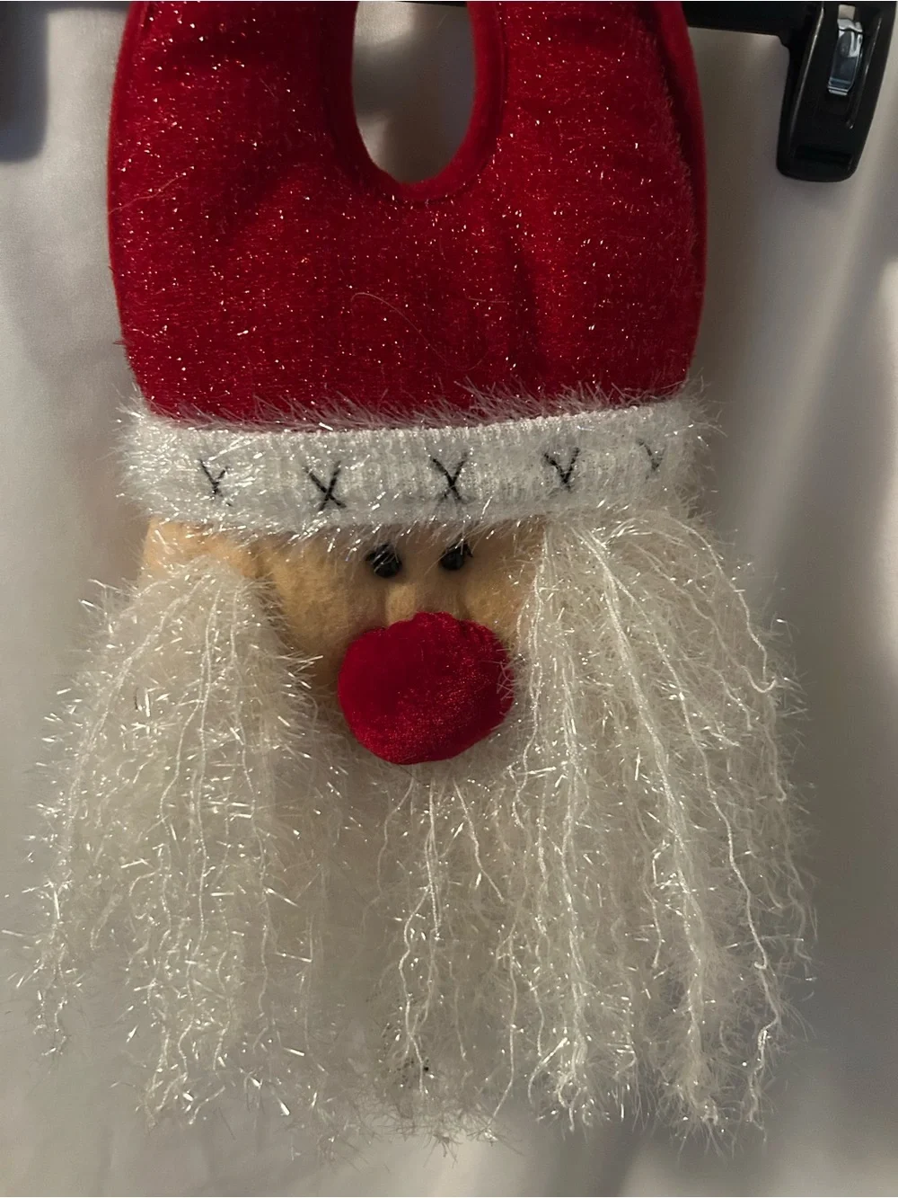 Festive Red Santa Door Hanger - Holiday Home Accent
